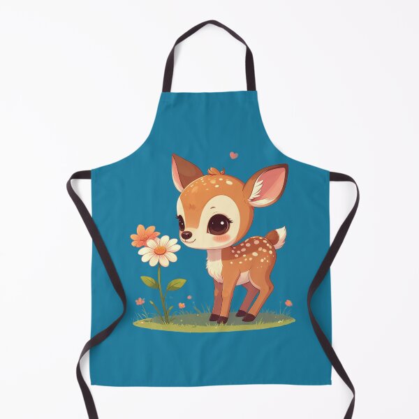 Item preview, Cute Baby Deer with Flowers – Adorable Kawaii Fawn designed and sold by TripleMoonCrafts.