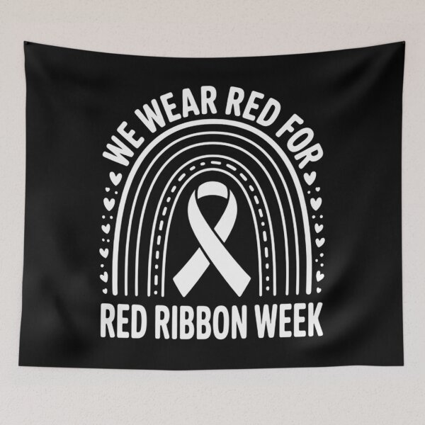 Item preview, We Wear Red Ribbon Awareness Week Rainbow designed and sold by Moon-Ape.