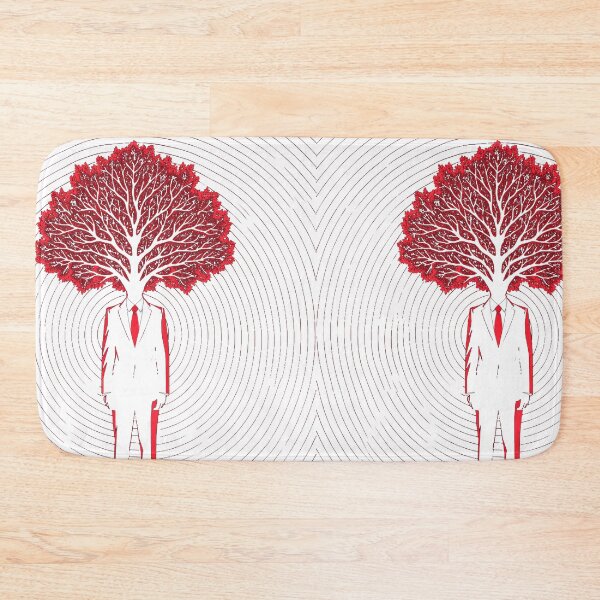 Item preview, Overthinking Red Tree Head Suit Surreal Art designed and sold by Raw-Ink.