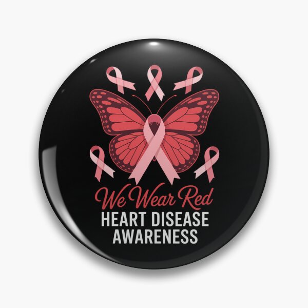 Item preview, In February We Wear Red Heart Disease Awareness Butterfly designed and sold by papertaless.