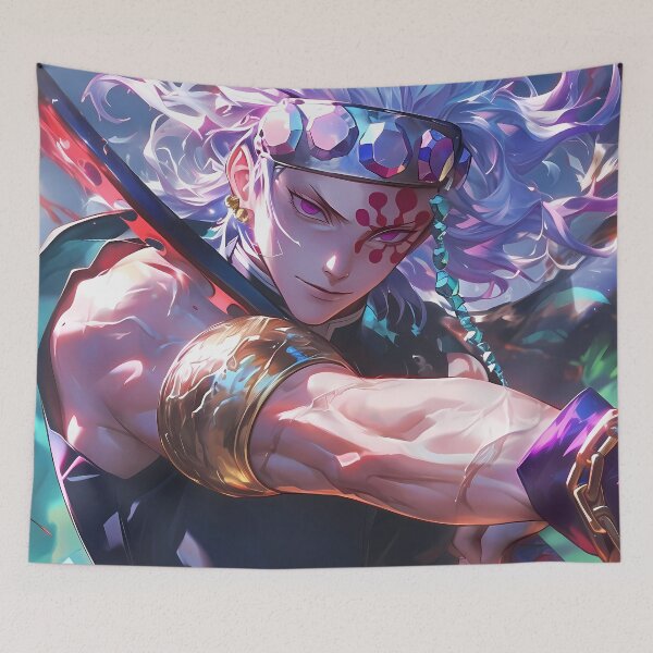 Item preview, Tengen Uzui Demon Slayer Flashy Hashira Action Portrait designed and sold by riadjamai.