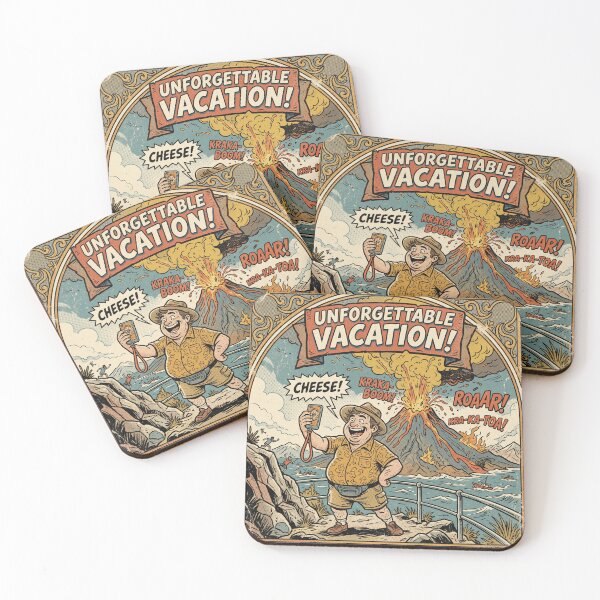 Item preview, Unforgettable Vacation! - Vintage Volcano Selfie Art designed and sold by MaynyStudio.