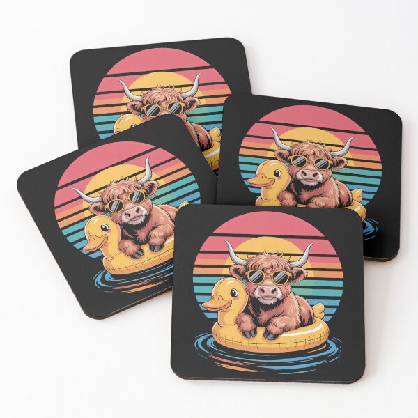 Item preview, Cute Highland Cow Duck Pool Float Summer Vibes Swimming designed and sold by papertaless.