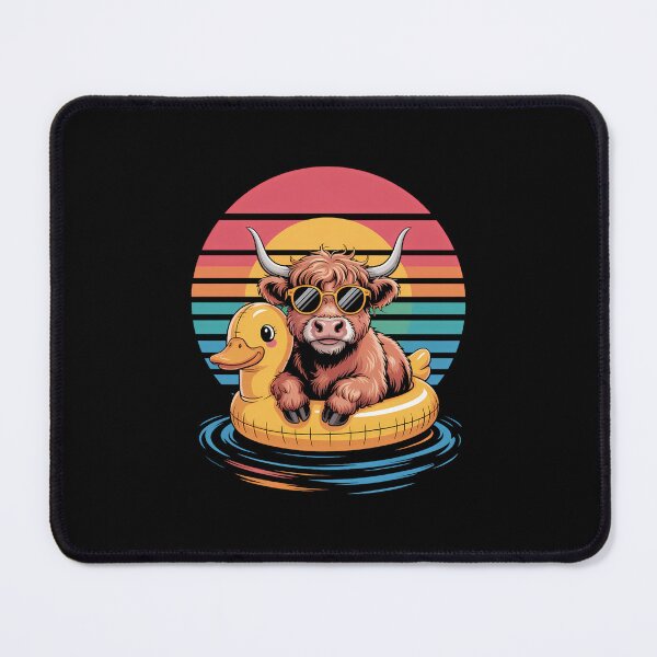 Item preview, Cute Highland Cow Duck Pool Float Summer Vibes Swimming designed and sold by papertaless.