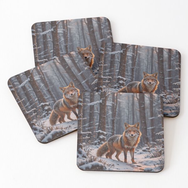 Item preview, Red Fox in Snowy Forest – Winter Wildlife Nature Art designed and sold by BeautifulVirtues.
