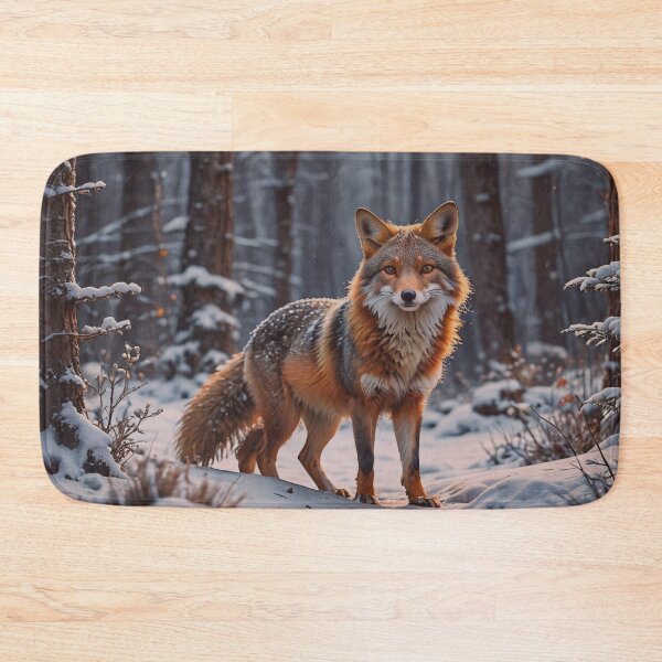 Item preview, Red Fox in Snowy Forest – Winter Wildlife Nature Art designed and sold by BeautifulVirtues.