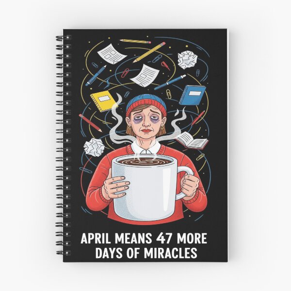 Item preview, April Means 47 More Days — Funny Teacher Spring Survival Humor designed and sold by FlamaC.