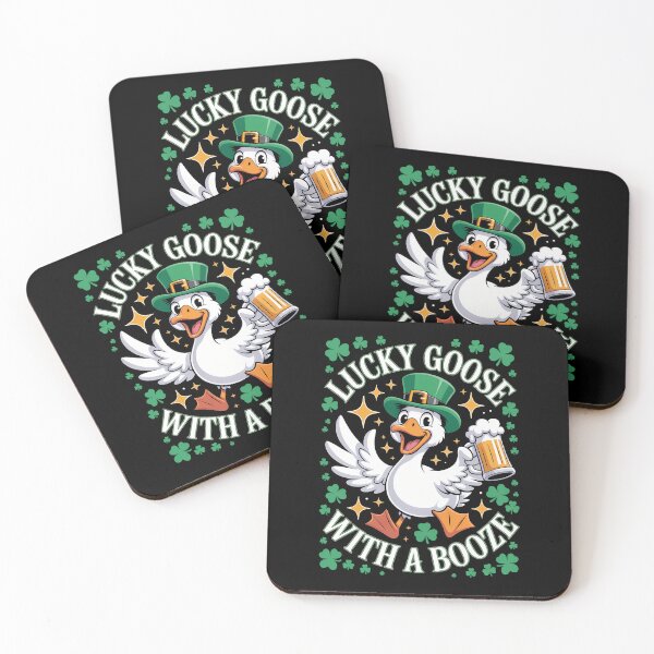 Item preview, Lucky Goose with Booze St Patricks Day Ireland Clover designed and sold by Formatage.