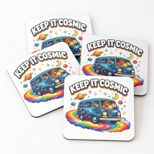 Item preview, Cosmic Road Trip Retro Galaxy Van designed and sold by Dresut.