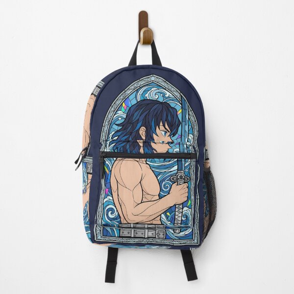 Item preview, Inosuke Hashibira Demon Slayer Blue Stained Glass Warrior designed and sold by mildaclairmo.