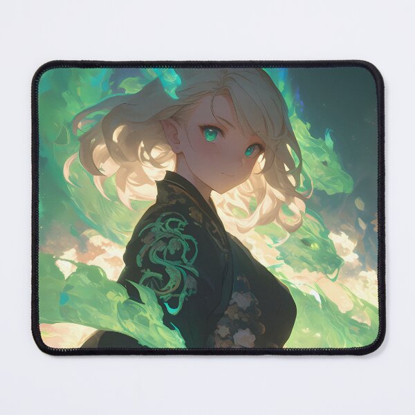 Item preview, Shiemi Moriyama Blue Exorcist Kimono Green Aura Serene Waifu designed and sold by riadjamai.
