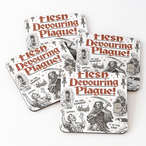 Item preview, Flesh Devouring Plague Warning Sign designed and sold by Matinez Pink.