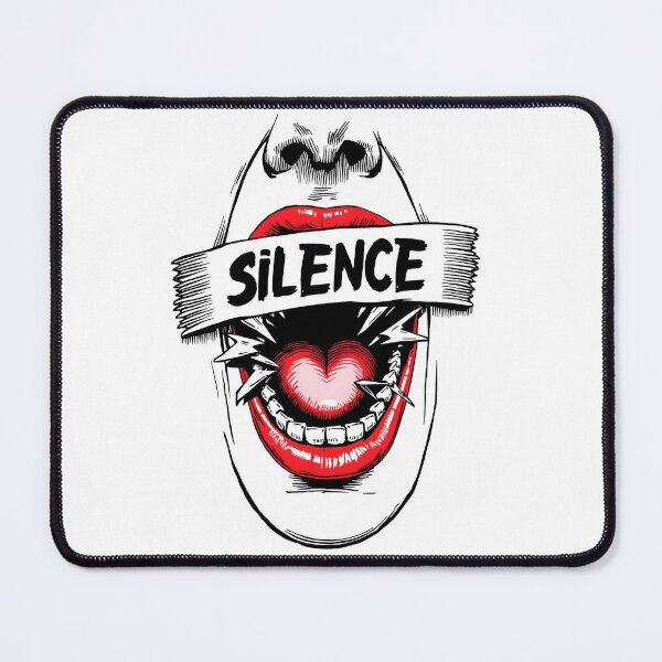 Item preview, Silence Censorship Edgy Red Lips Art designed and sold by SewRed.