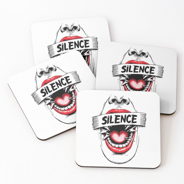 Item preview, Silence Censorship Edgy Red Lips Art designed and sold by SewRed.