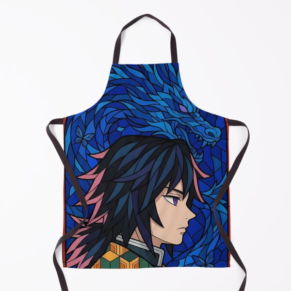 Item preview, Giyu Tomioka Demon Slayer Dragon Blue Stained Glass designed and sold by mildaclairmo.