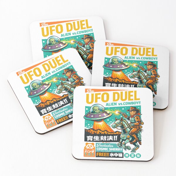 Item preview, UFO Duel Alien vs Cowboy designed and sold by Matinez Pink.
