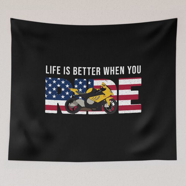 Item preview, Life Is Better Riding Motorcycle USA designed and sold by FroggyBaBoy.