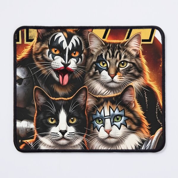Item preview, HISS Band Rock n Roll Cute Cats designed and sold by SEW WHAT.