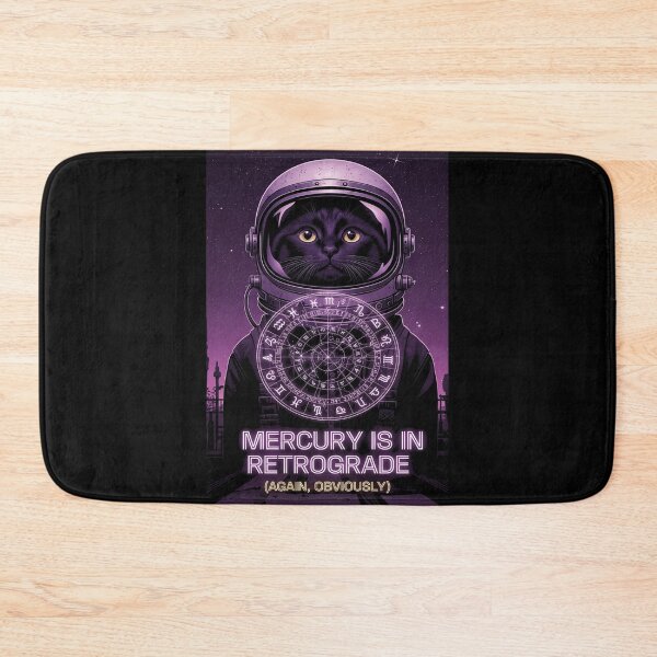 Item preview, Mercury In Retrograde Again Obviously — Astrology Cat Humor Cosmic Art designed and sold by FlamaC.