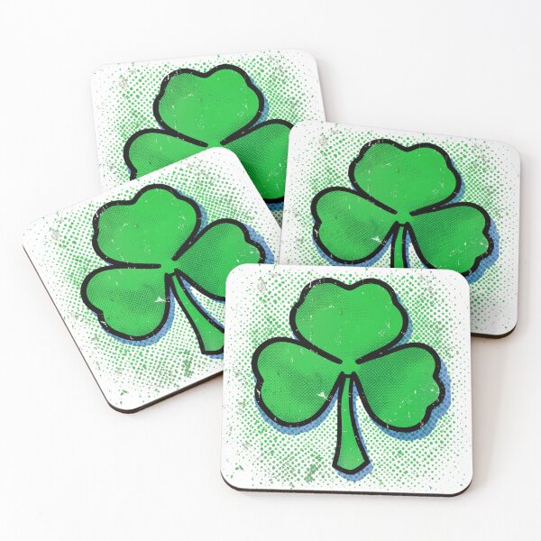 Item preview, Distressed Pop Art Shamrock with Green Speckles designed and sold by Bloomkept.