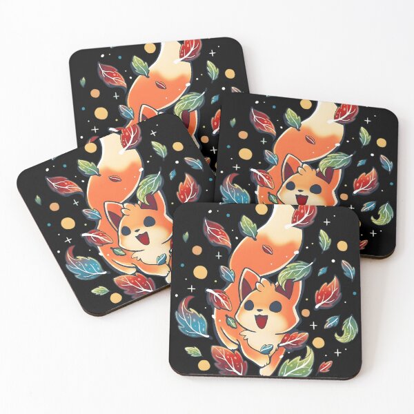 Item preview, Cute Kawaii Fox Playing in Autumn Leaves designed and sold by haitrieuic96.