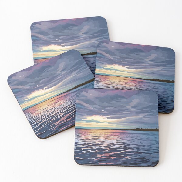 Item preview, Sunset and rain over the sea designed and sold by Sploonfish.