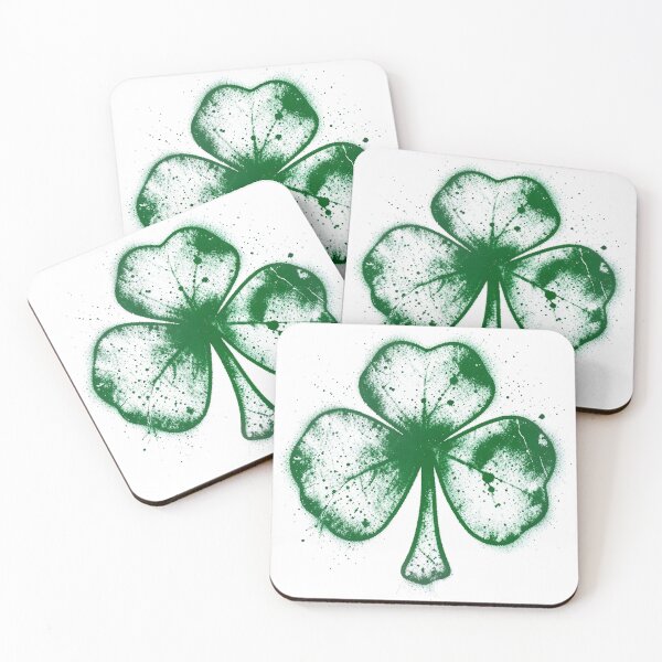 Item preview, Distressed Stencil Shamrock with Green Speckles designed and sold by Bloomkept.