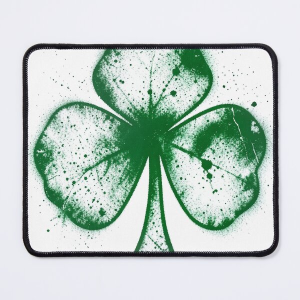 Item preview, Distressed Stencil Shamrock with Green Speckles designed and sold by Bloomkept.