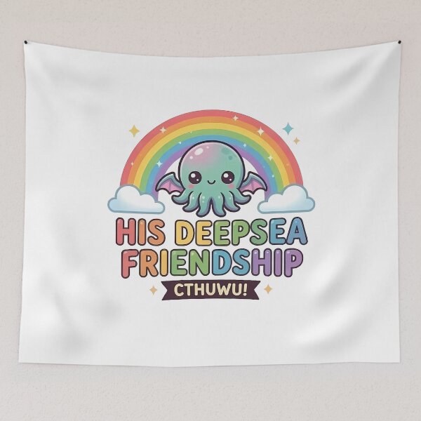 Item preview, Kawaii Cthuwu Cthulhu Rainbow Deepsea Friendship designed and sold by k3rstman1.