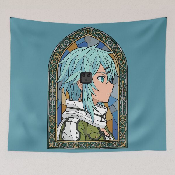Item preview, Sinon Sword Art Online Stained Glass Profile Portrait designed and sold by mildaclairmo.