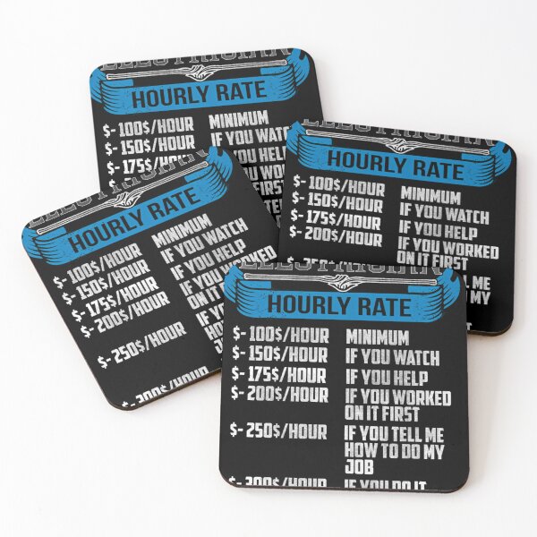 Item preview,  Electrician Funny Hourly Rates designed and sold by SyncSusscess.