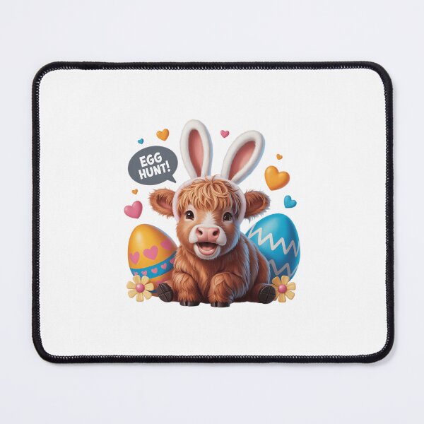 Item preview, Cute Highland Cow Easter Egg Hunt Crew Spring designed and sold by papertaless.