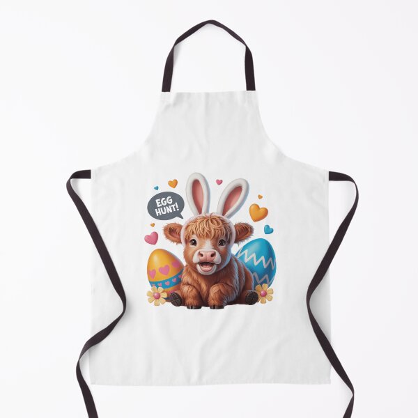 Item preview, Cute Highland Cow Easter Egg Hunt Crew Spring designed and sold by papertaless.