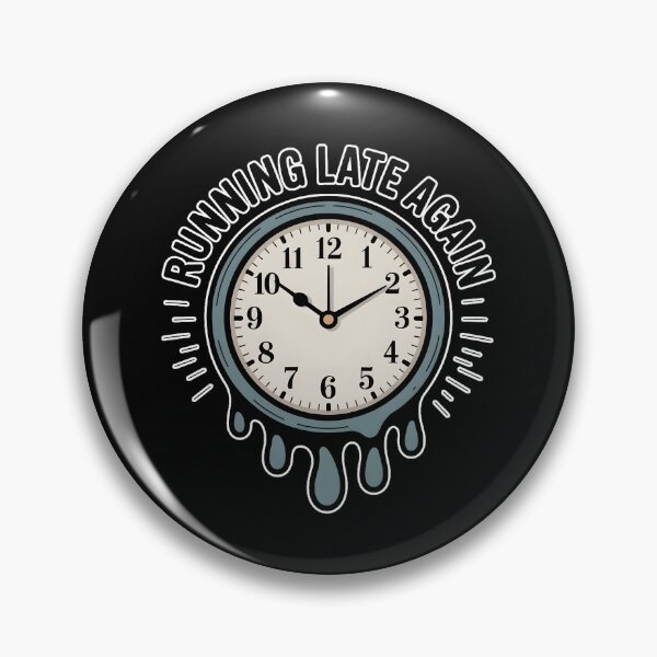 Item preview, Running Late Again Melting Clock Time Anxiety Aesthetic Meme Shirt designed and sold by ImaginedSpace7.