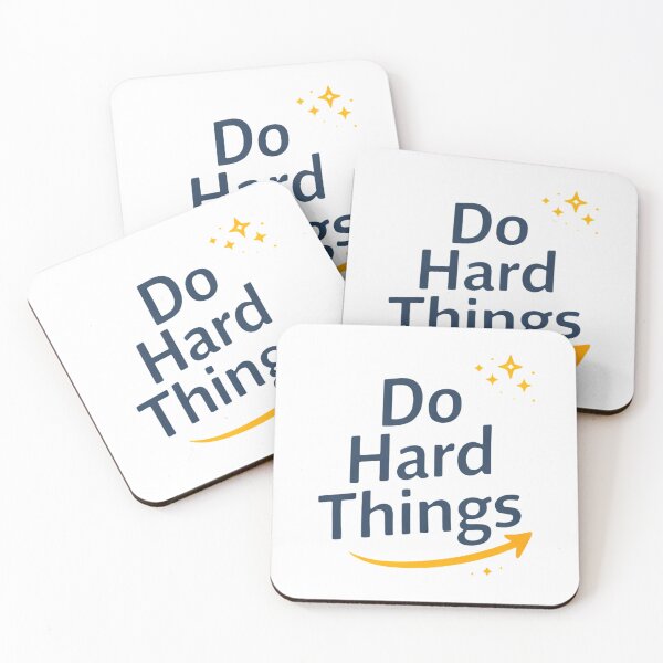 Item preview, Do Hard Things Minimal Motivational Design | Simple Discipline Quote designed and sold by Lovestickerco.