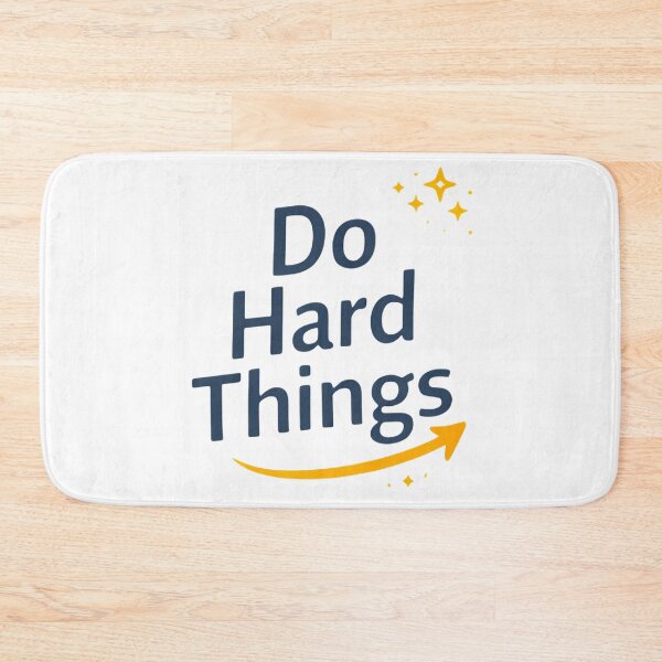 Item preview, Do Hard Things Minimal Motivational Design | Simple Discipline Quote designed and sold by Lovestickerco.