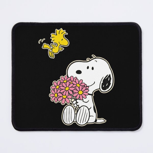 Item preview, Snoopy Woodstock Pink Daisy Bouquet Spring Flowers designed and sold by VincentMoore96.