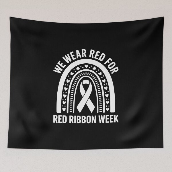Item preview, We Wear Red for Red Ribbon Week Awareness Drug-Free Rainbow designed and sold by papertaless.