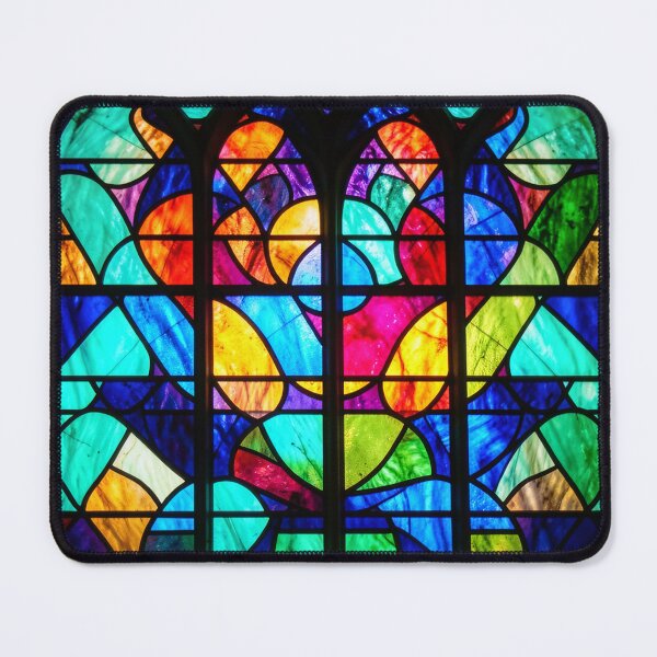Item preview, Stained Glass Abstract Jewel Tones Art designed and sold by Bloomkept.