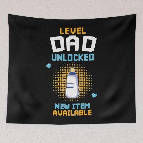 Item preview, Funny Level Dad Unlocked Pregnancy Announcement Mens First Time Dad Gamer Father To Be Est 2022 designed and sold by SyncSusscess.