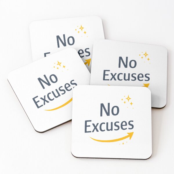 Item preview, No Excuses Minimal Motivational Design | Simple Discipline Quote designed and sold by Lovestickerco.