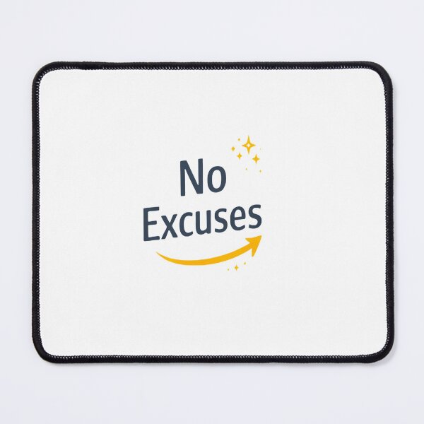 Item preview, No Excuses Minimal Motivational Design | Simple Discipline Quote designed and sold by Lovestickerco.