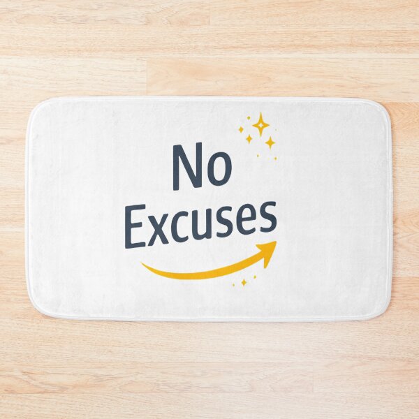Item preview, No Excuses Minimal Motivational Design | Simple Discipline Quote designed and sold by Lovestickerco.