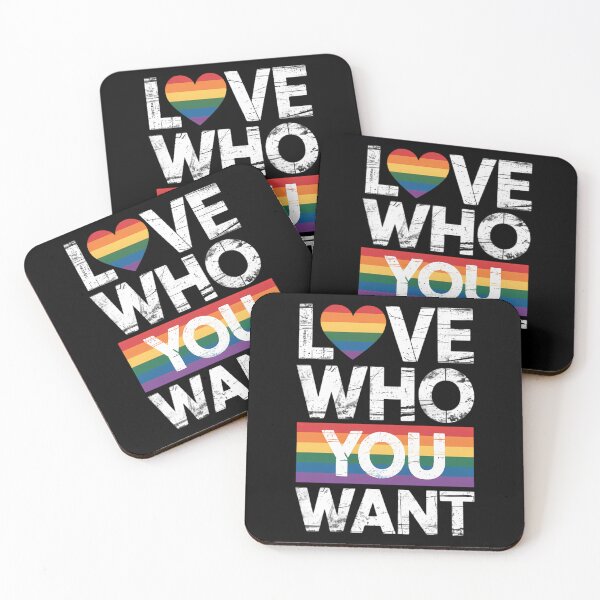 Item preview, Love Who You Want Rainbow Heart Gay Pride Flag LGBTQ Rights designed and sold by Formatage.