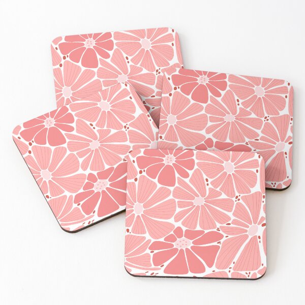 Item preview, Groovy Daisy Flower Design- Retro Floral Pattern Design Pink and Peach color Pastel  designed and sold by riceayoj.