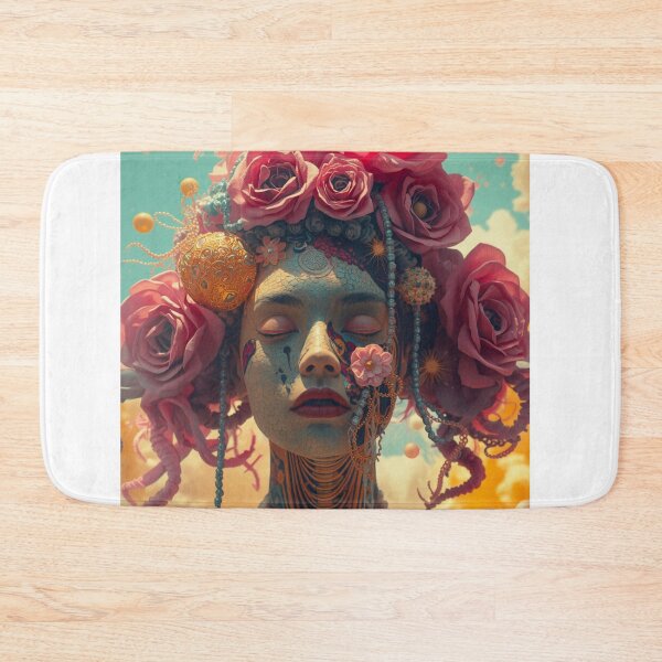 Item preview, Surreal Floral Goddess – Dreamy Portrait with Roses and Spiritual Aesthetic designed and sold by MARSHORY.
