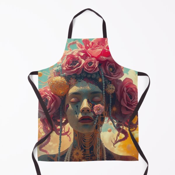 Item preview, Surreal Floral Goddess – Dreamy Portrait with Roses and Spiritual Aesthetic designed and sold by MARSHORY.