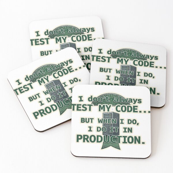 Item preview, I Don't Always Test My Code (But When I Do, I Do It In Production) - Premium IT Developer Patch designed and sold by Psychlee Best Finds.