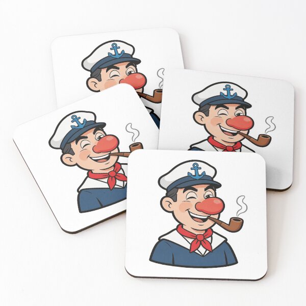 Item preview, Vintage Sailor Mascot Smoking Pipe Cartoon designed and sold by Dospart.