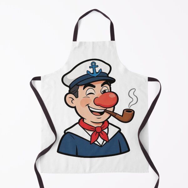 Item preview, Vintage Sailor Mascot Smoking Pipe Cartoon designed and sold by Dospart.